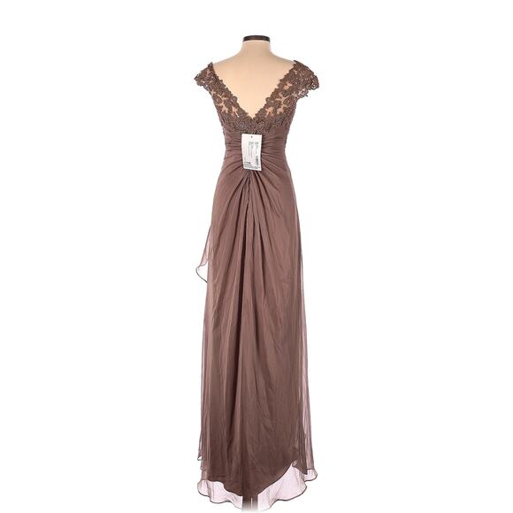 Jade by Jasmine Mocha Gown Special Occasion Bridesmaid Prom Cocktail Dress - Picture 3 of 16